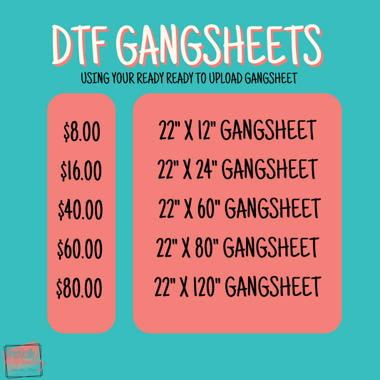 DTF Gang Sheets -Using your own software. READY TO UPLOAD