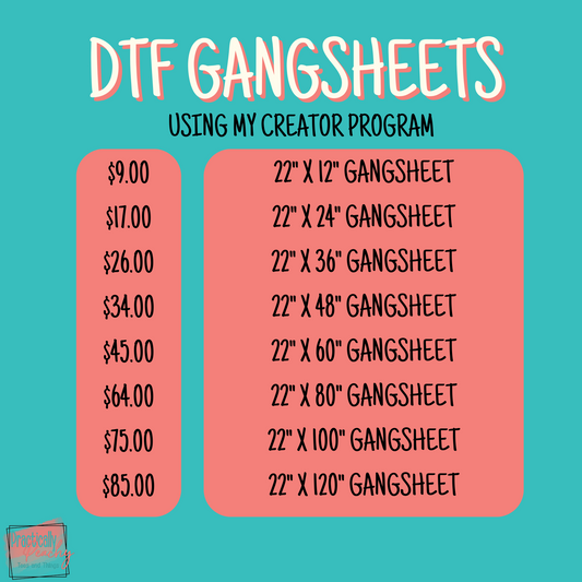 DTF Gang Sheets- Using Practically Peachy Creator